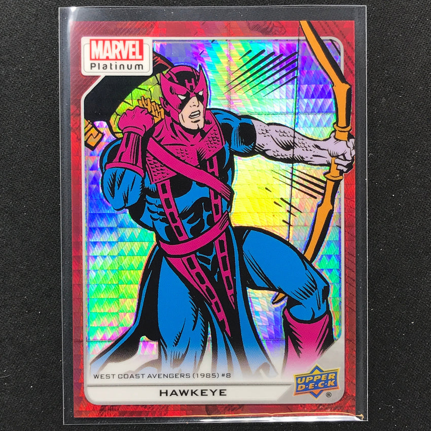 2023 Marvel Platinum Hawkeye High Series Base Red Prism 4/199 #105