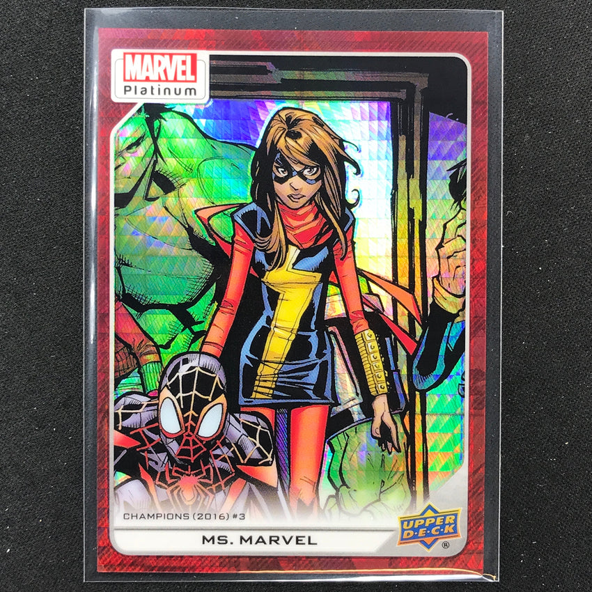 2023 Marvel Platinum Ms. Marvel High Series Base Red Prism 124/199 No 155