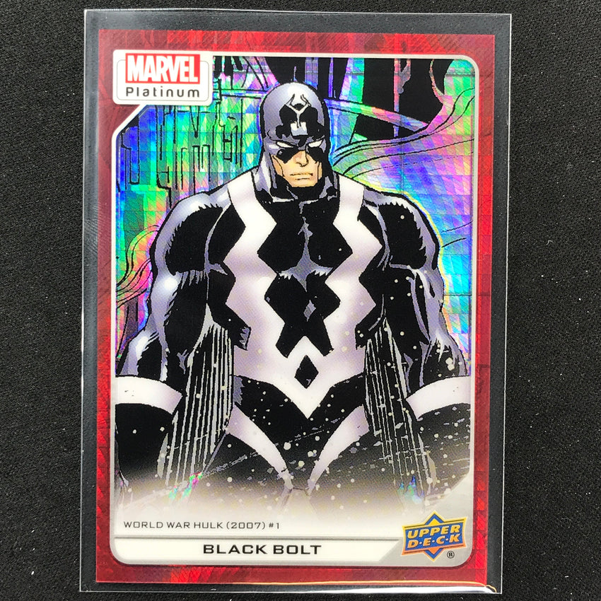 2023 Marvel Platinum Black Bolt High Series Base Red Prism 165/199 #198