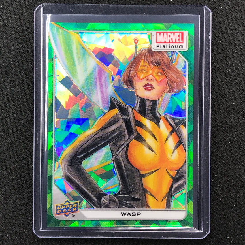 2023 Marvel Platinum Wasp Base Green Crackle 88/99 No 24
