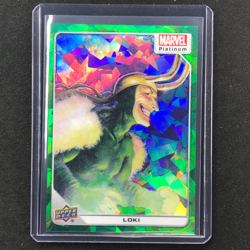 2023 Marvel Platinum Loki Base Green Crackle 39/99 #38