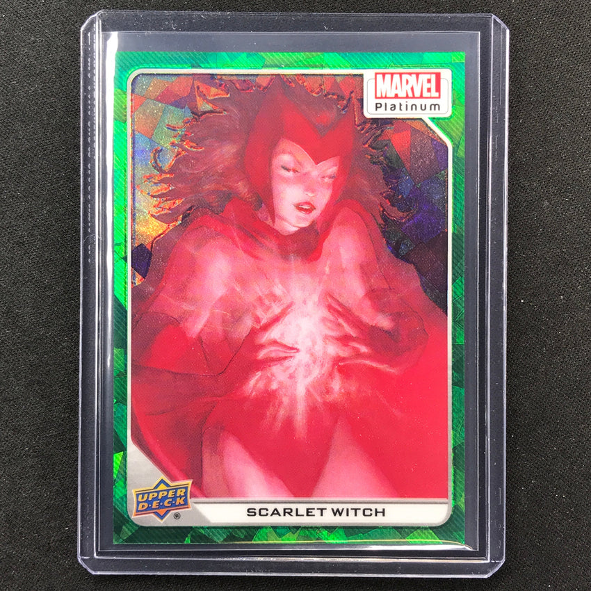 2023 Marvel Platinum SCARLET WITCH Base Green Crackle 40/99 #45