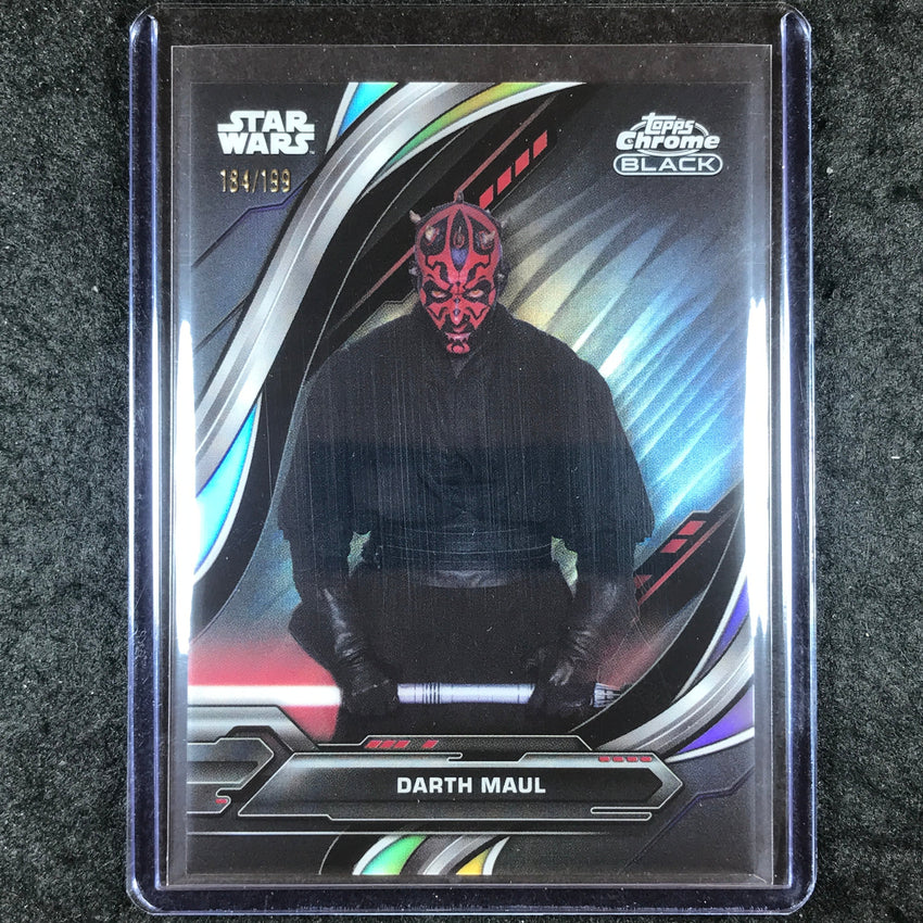 2024 Star Wars Chrome Black DARTH MAUL Base Rainbow Refractor 184/199 #98