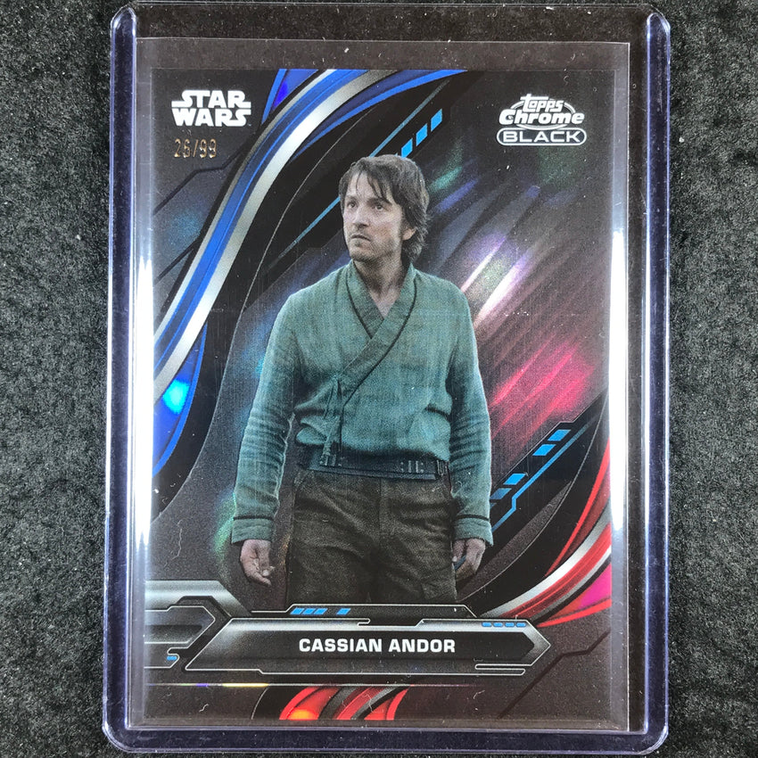 2024 Star Wars Chrome Black CASSIAN ANDOR Base Blue Red Lava 26/99 #14