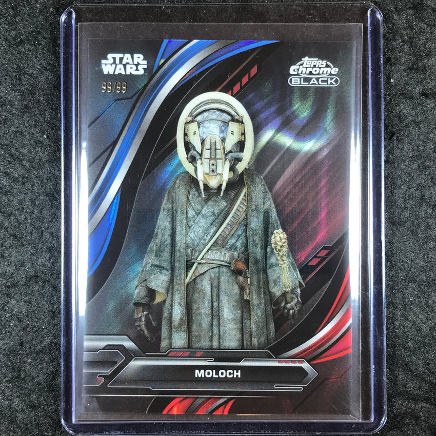 2024 Star Wars Chrome Black MOLOCH Base Blue Red Lava 99/99 #79
