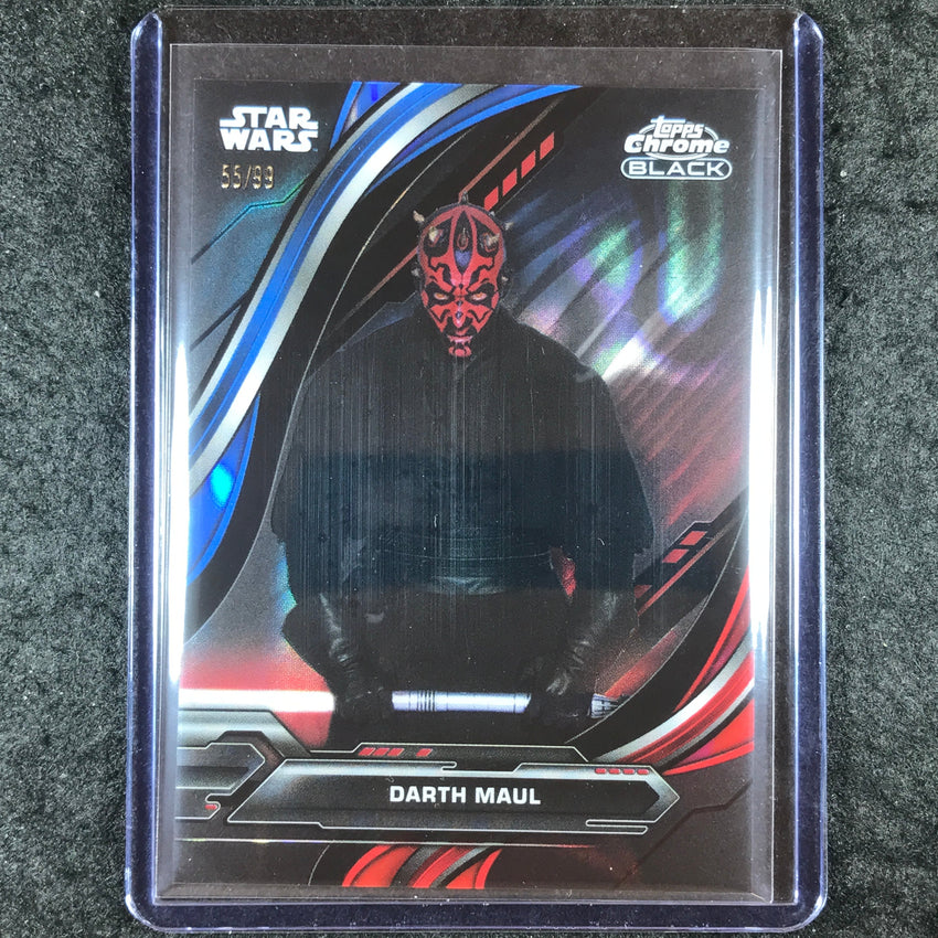 2024 Star Wars Chrome Black DARTH MAUL Base Blue Red Lava 55/99 #98