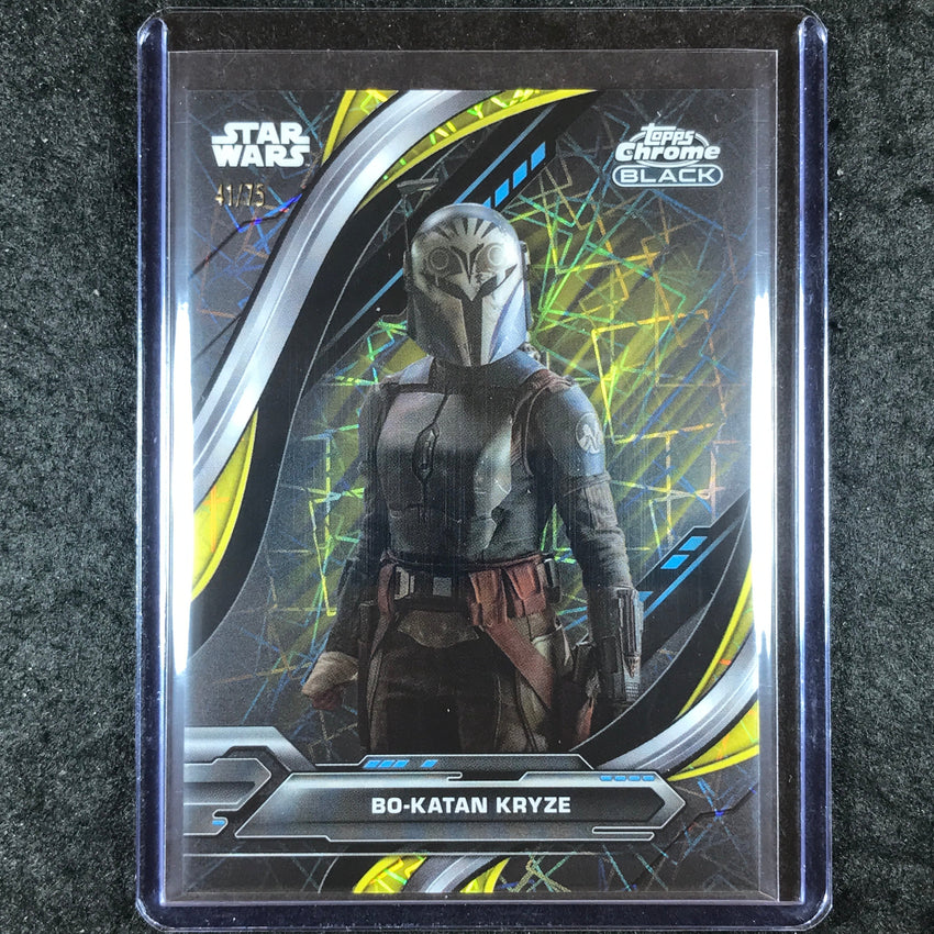 2024 Star Wars Chrome Black BO-KATAN KRYZE Base Yellow Lazer 41/75 #25