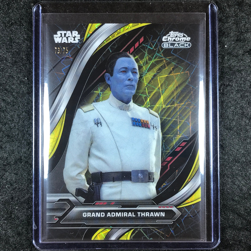 2024 Star Wars Chrome Black GRAND ADMIRAL THRAWN Base Yellow Lazer 73/75 #100
