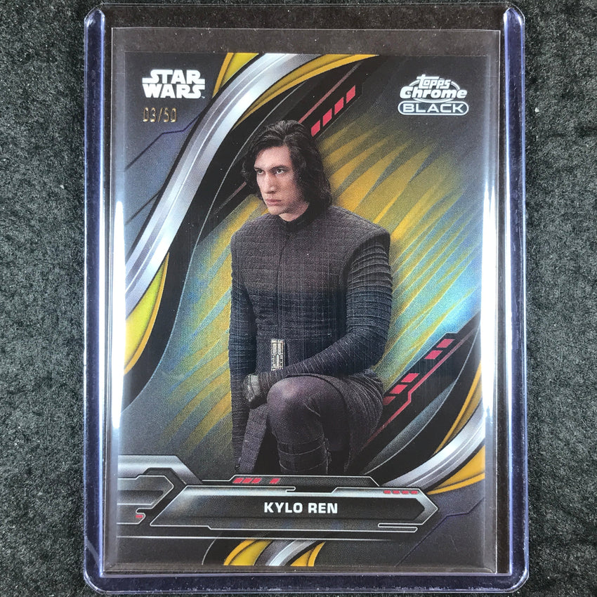 2024 Star Wars Chrome Black KYLO REN Base Gold Refractor 3/50 #52