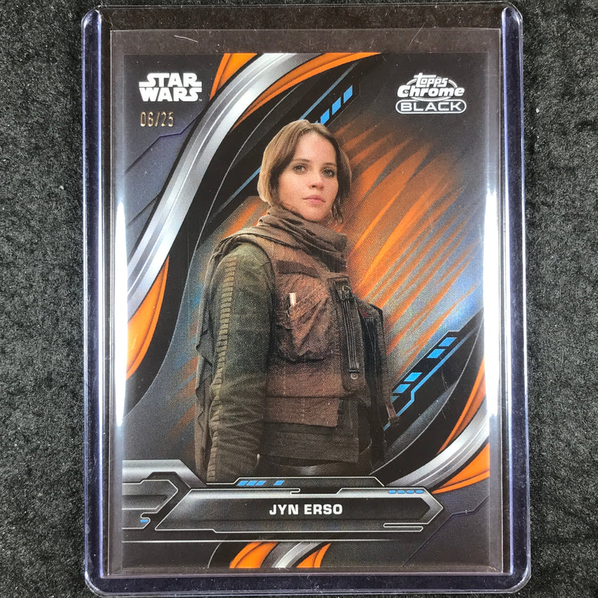 2024 Star Wars Chrome Black JYN ERSO Base Orange Refractor 6/25 #51