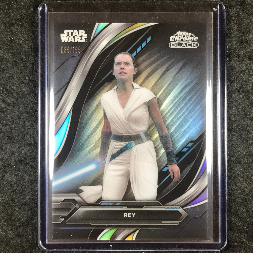 2024 Star Wars Chrome Black REY Base Rainbow Refractor 89/199 #2