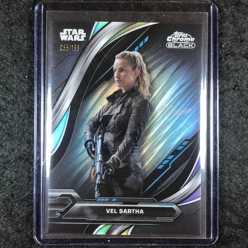 2024 Star Wars Chrome Black VEL SARTHA Base Rainbow Refractor 55/199 #53