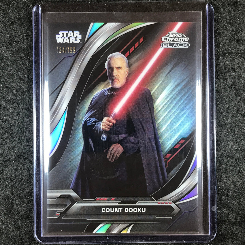 2024 Star Wars Chrome Black COUNT DOOKU Base Rainbow Refractor 134/199 #55