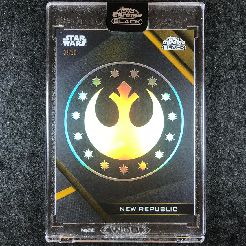 2024 Star Wars Chrome Black NEW REPUBLIC Galactic Factions Gold 3/50