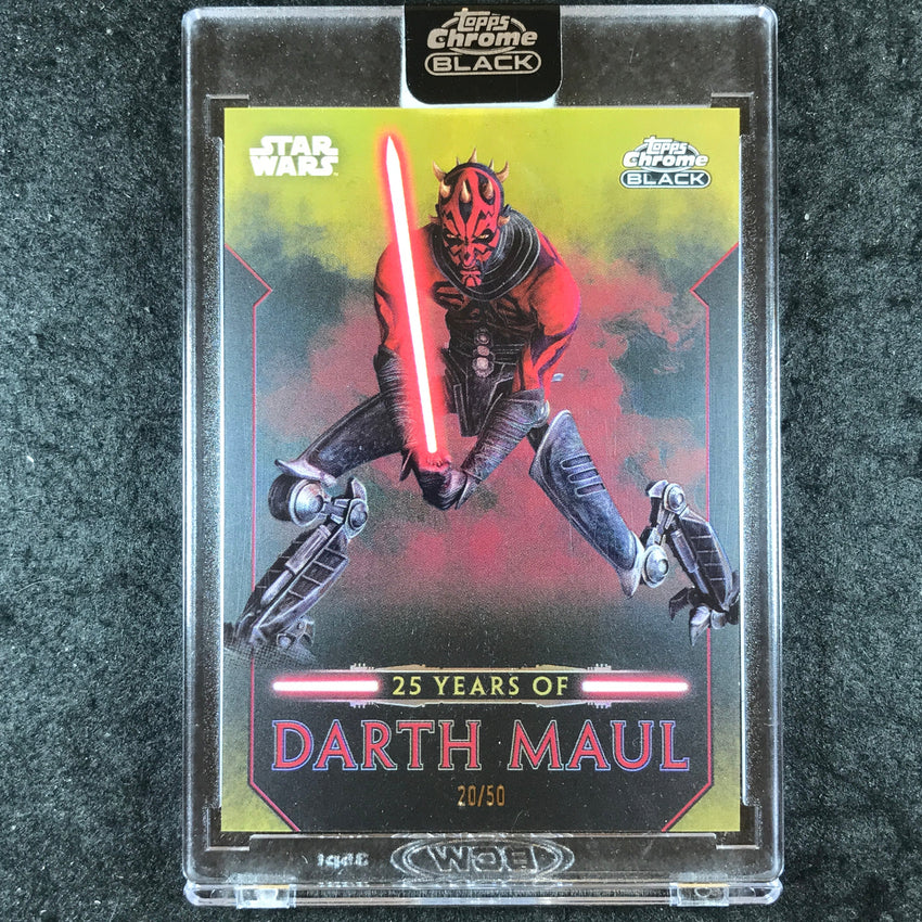 2024 Star Wars Chrome Black DARTH MAUL 25 Years of Darth Maul Gold 20/50