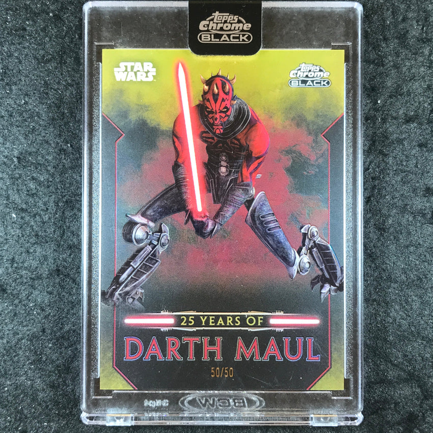 2024 Star Wars Chrome Black DARTH MAUL 25 Years of Darth Maul Gold 50/50
