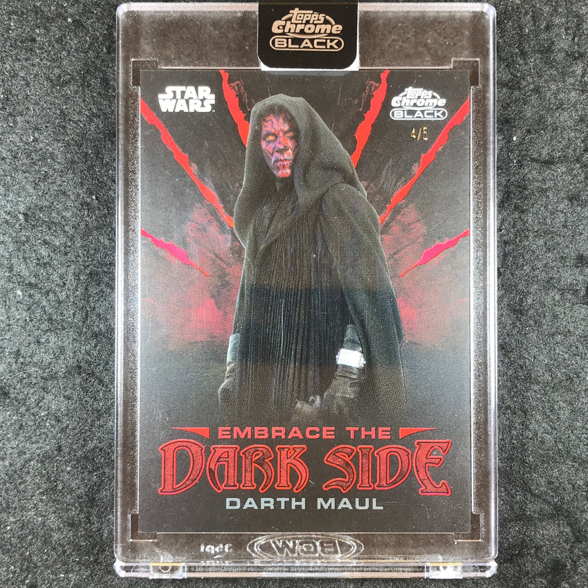 2024 Star Wars Chrome Black DARTH MAUL Embrace the Dark Side Red 4/5