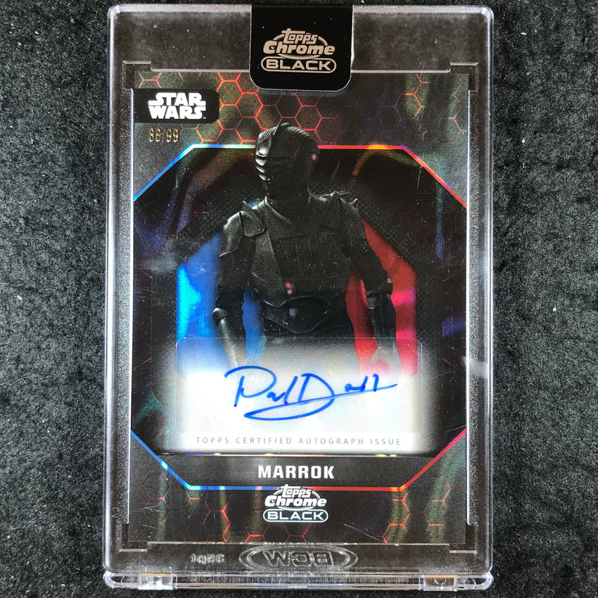 2024 Star Wars Chrome Black PAUL DARNELL AS MARROK Dark Side Auto Blue Red 86/99
