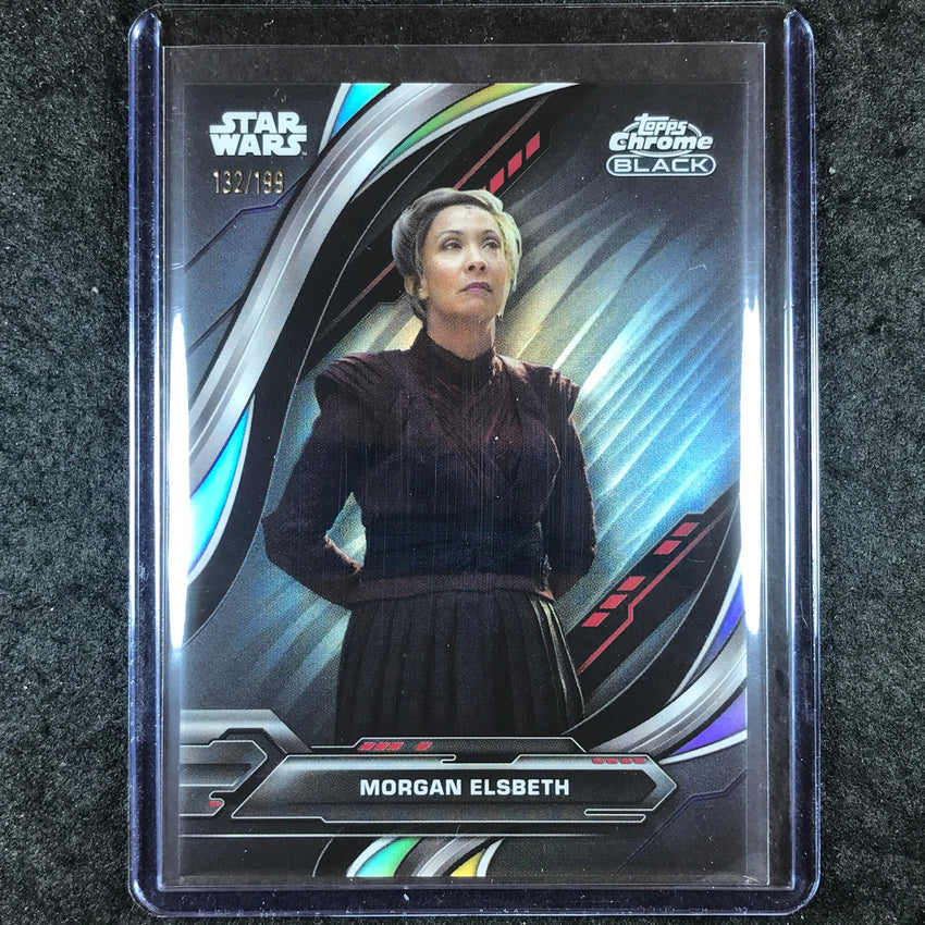 2024 Star Wars Chrome Black MORGAN ELSBETH Base Rainbow Refractor 132/199 #63