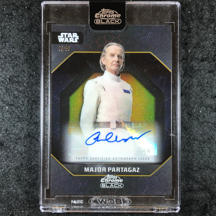 2024 Star Wars Chrome Black ANTON LESSER AS MAJOR PARTAGAZ Dark Side Auto 20/50