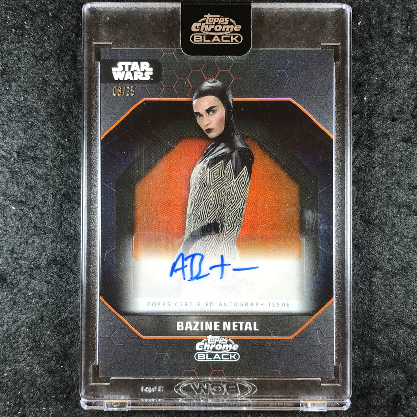 2024 Star Wars Chrome Black ANNA BREWSTER AS BAZINE NETAL Dark Side Auto 8/25