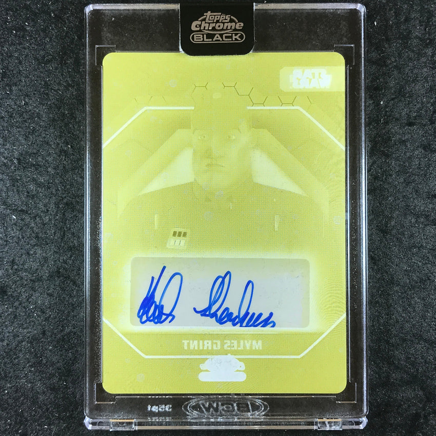 2024 Star Wars Chrome Black DAVID SHAUGNESSY MYLES GRINT Printing Plate Auto 1/1