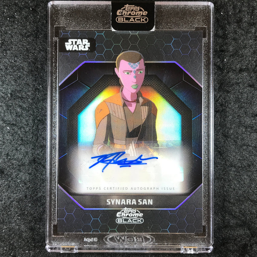 2024 Star Wars Chrome Black NAZNEEN CONTRACTOR AS SYNARA SAN Light Side Auto #NC