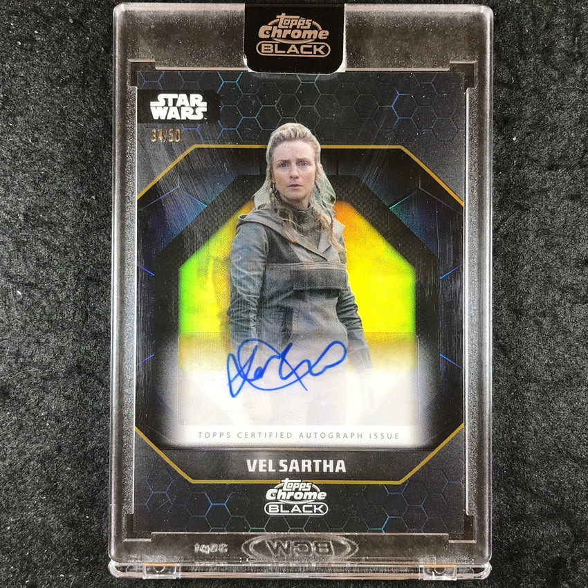 2024 Star Wars Chrome Black FAYE MARSAY AS VEL SARTHA Light Side Auto Gold 34/50