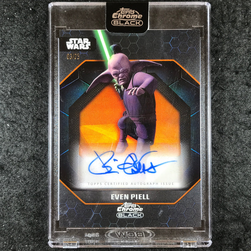 2024 Star Wars Chrome Black BLAIR BESS AS EVEN PIELL Light Side Auto Orange 3/25