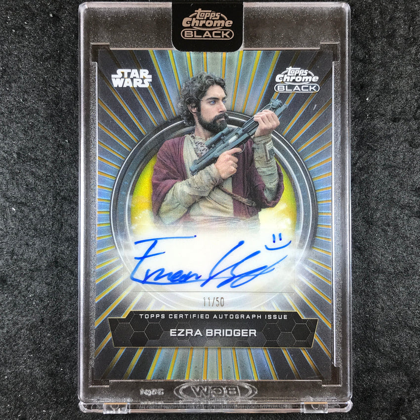 2024 Star Wars Chrome Black EMAN ESFANDI EZRA BRIDGER Duality Auto Gold 11/50