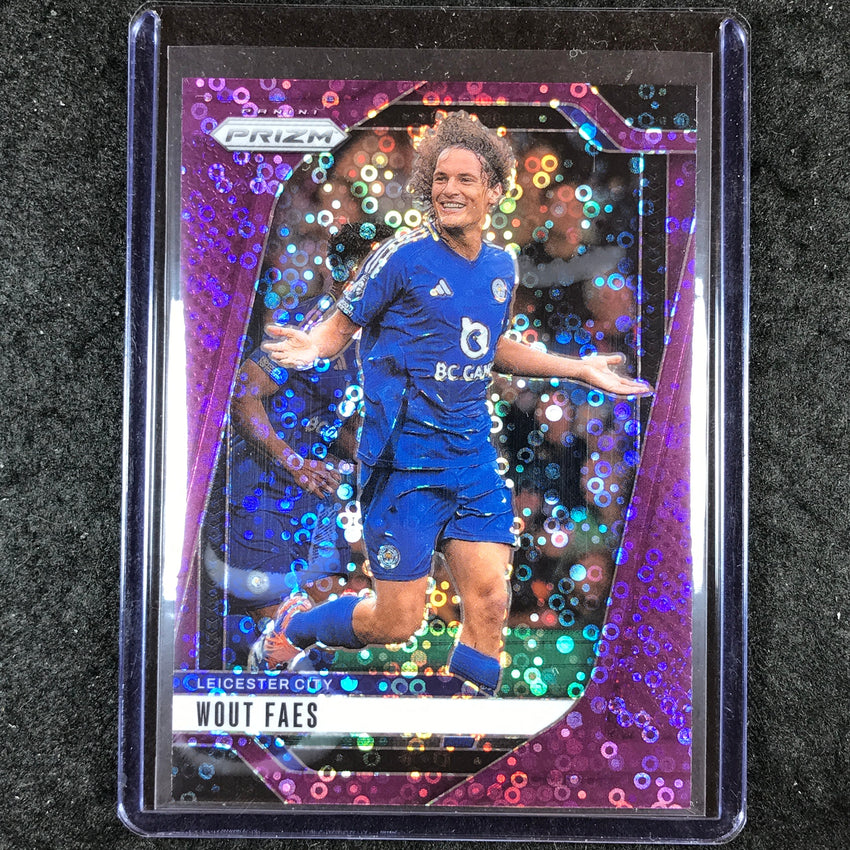 2024-25 Prizm EPL WOUT FAES Breakaway Purple 17/25 #266