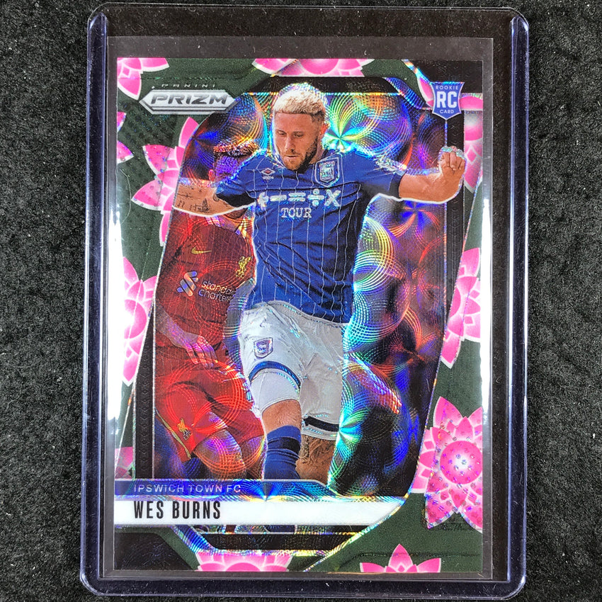 2024-25 Prizm EPL WES BURNS Rookie Breakaway Lotus Flower 5/18 #284