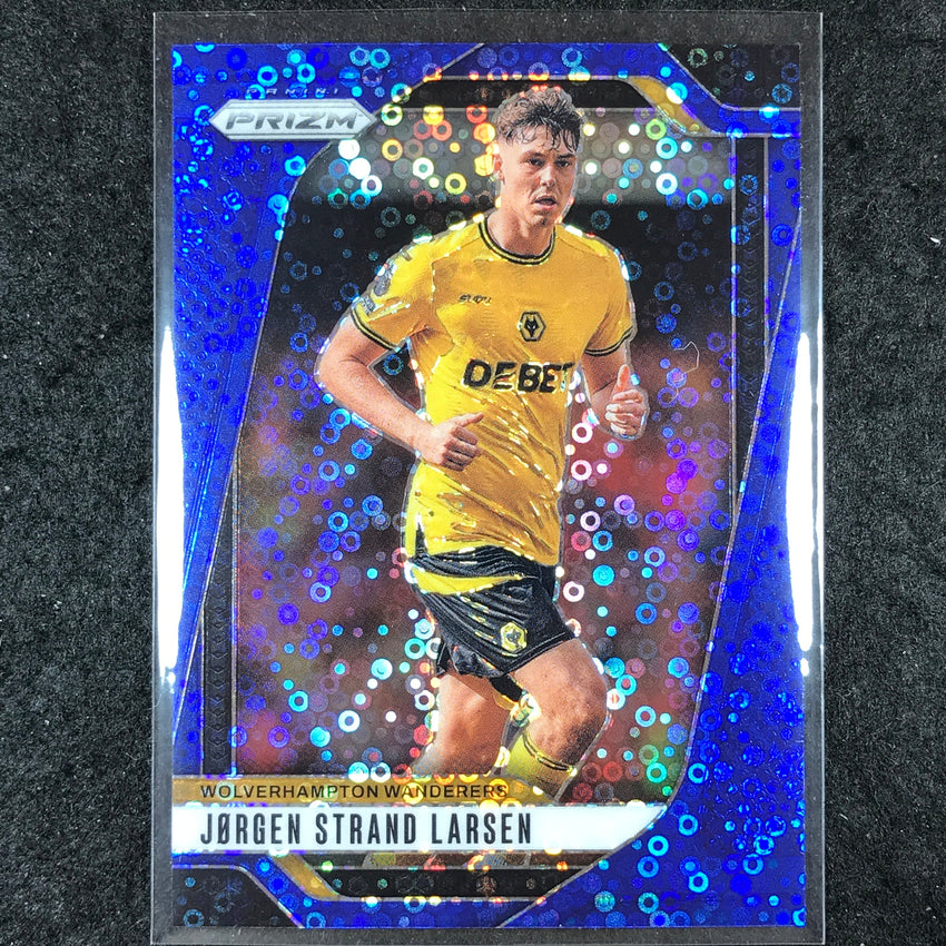 2024-25 Prizm EPL JORGEN STRAND LARSEN Breakaway Blue 7/99 #219