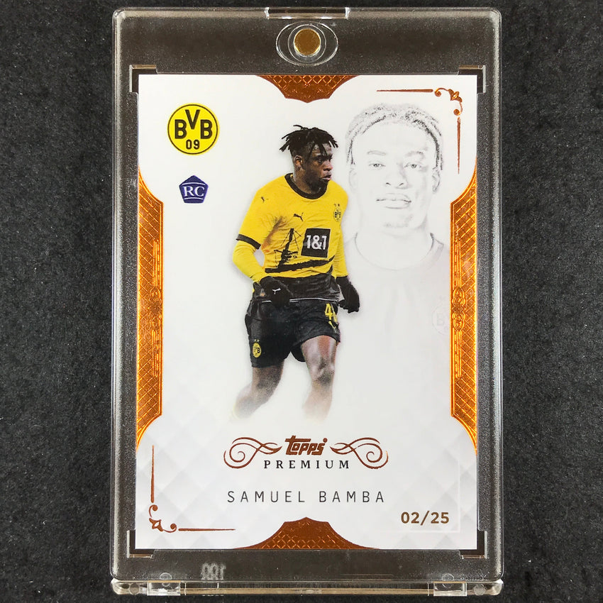2023-24 Topps Premium Borussia Dortmund SAMUEL BAMBA Rookie Base Bronze 2/25