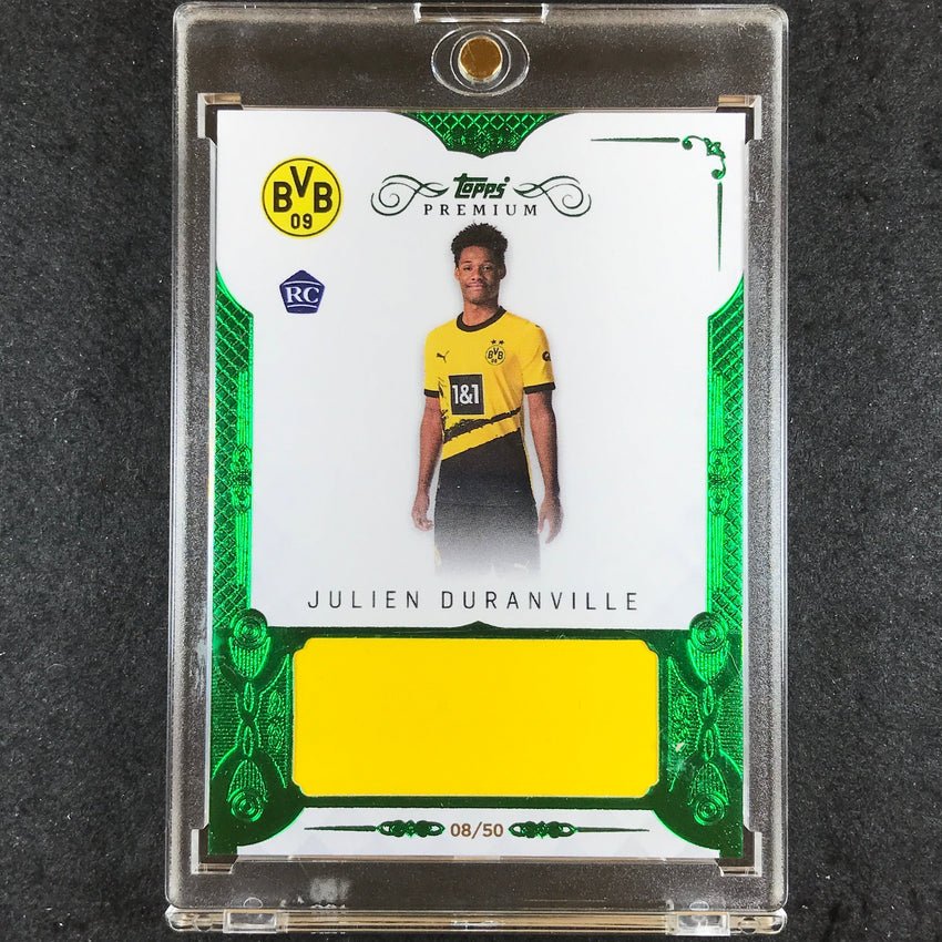 2023-24 Topps Premium Borussia Dortmund JULIEN DURANVILLE Rookie Relic 8/50