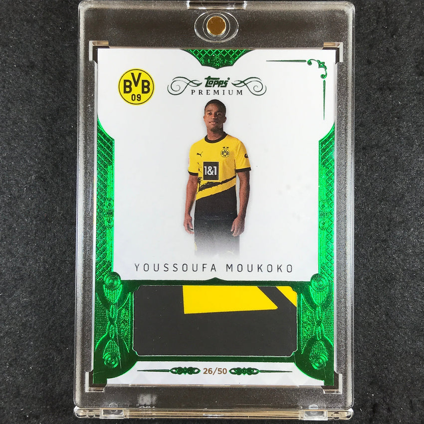 2023-24 Topps Premium Borussia Dortmund YOUSSOUFA MOUKOKO Relic Green 26/50