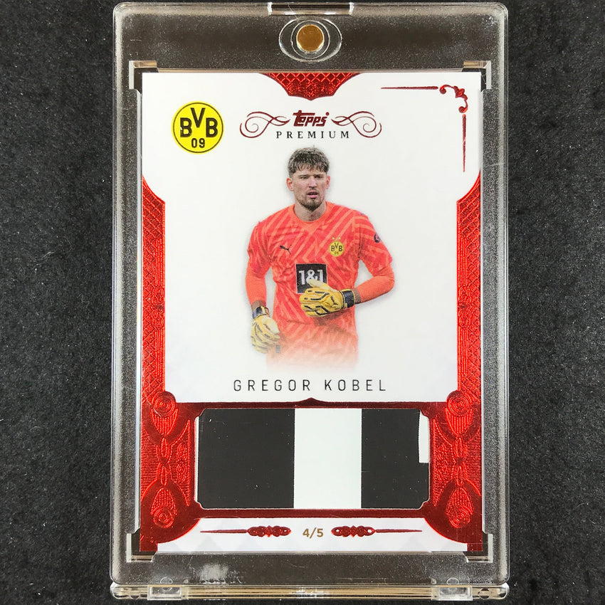 2023-24 Topps Premium Borussia Dortmund GREGOR KOBEL Patch Relic Red 4/5