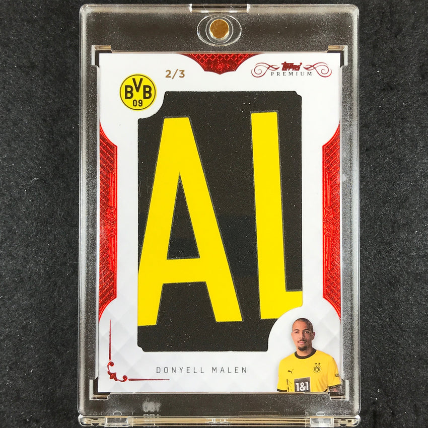 2023-24 Topps Premium Borussia Dortmund DONYELL MALEN Nameplate Relic Red 2/3