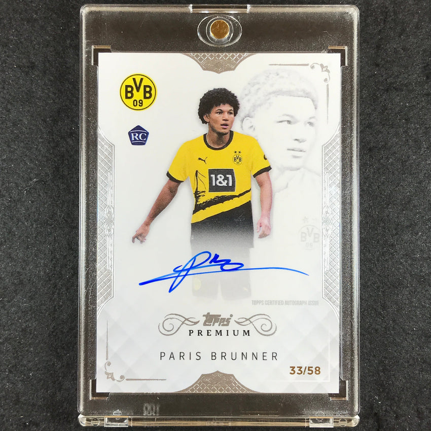 2023-24 Topps Premium Borussia Dortmund PARIS BRUNNER Premium Rookie Auto 33/58