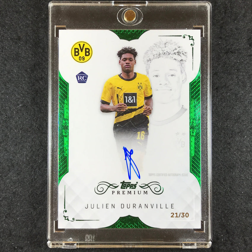 2023-24 Topps Premium Borussia Dortmund JULIEN DURANVILLE Rookie Auto 21/30
