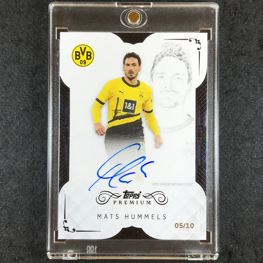 2023-24 Topps Premium Borussia Dortmund MATS HUMMELS Premium Auto Black 5/10