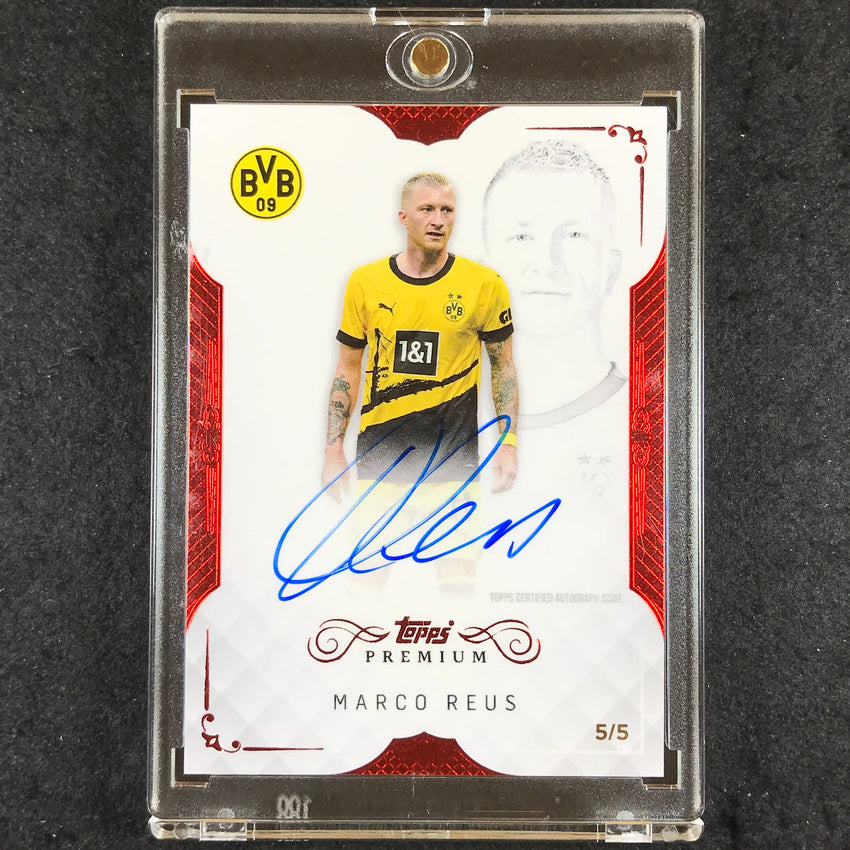 2023-24 Topps Premium Borussia Dortmund MARCO REUS Premium Auto Red 5/5