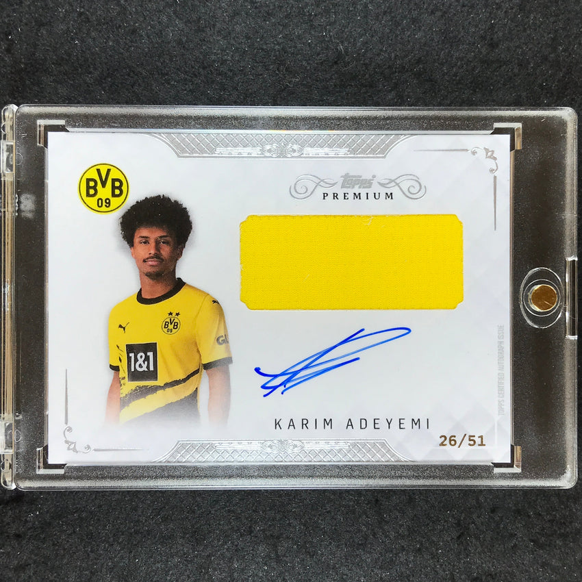 2023-24 Topps Premium Borussia Dortmund KARIM ADEYEMI Relic Auto 26/51
