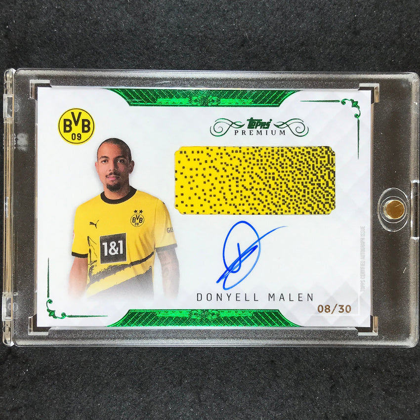 2023-24 Topps Premium Borussia Dortmund DONYELL MALEN Relic Auto Green 8/30