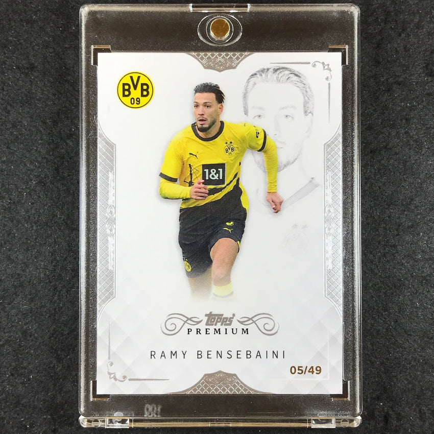 2023-24 Topps Premium Borussia Dortmund RAMY BENSEBAINI Base 5/49