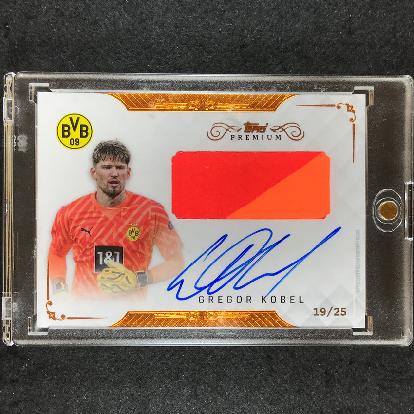 2023-24 Topps Premium Borussia Dortmund GREGOR KOBEL Relic Auto Bronze 19/25