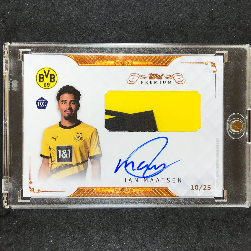 2023-24 Topps Premium Borussia Dortmund IAN MAATSEN Rookie Relic Auto 10/25