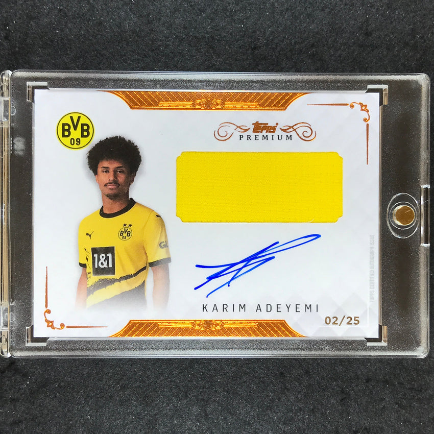 2023-24 Topps Premium Borussia Dortmund KARIM ADEYEMI Relic Auto Bronze 2/25