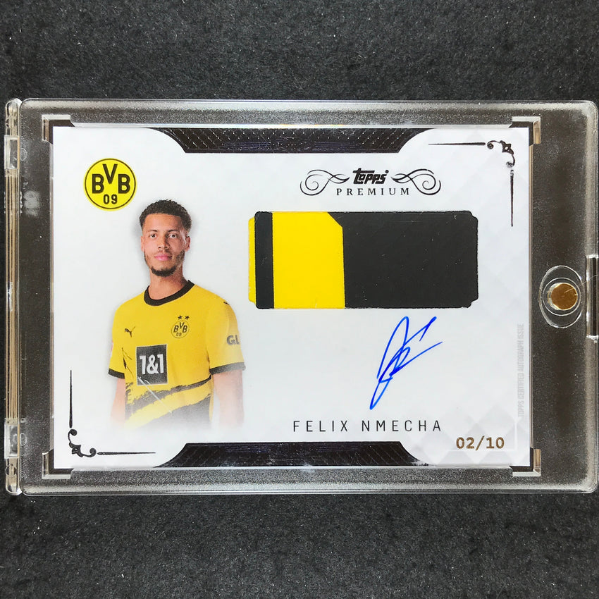 2023-24 Topps Premium Borussia Dortmund FELIX NMECHA Relic Auto Black 2/10
