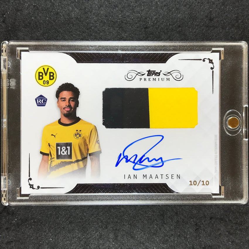2023-24 Topps Premium Borussia Dortmund IAN MAATSEN Rookie Relic Auto 10/10